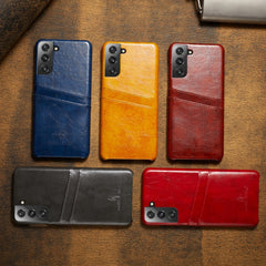 Funda trasera de cuero con textura de cera d...