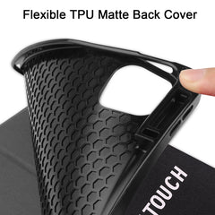 Estuche de cuero de TPU + PU con tapa horizo...
