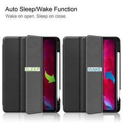 Estuche de cuero TPU + PU con tapa horizonta...