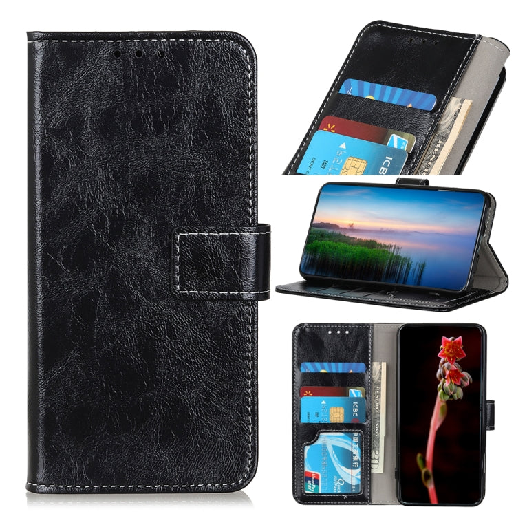 Retro Crazy Horse Texture Funda de cuero con...