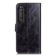 Retro Crazy Horse Texture Funda de cuero con...