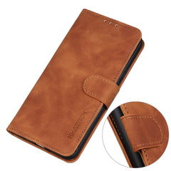 KHAZNEH Retro Texture PU + TPU Estuche de cu...