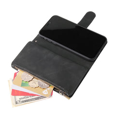 Funda de cuero con tapa horizontal esmerilad...