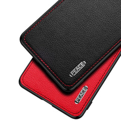 Estuche protector de textura de cuero y meta...