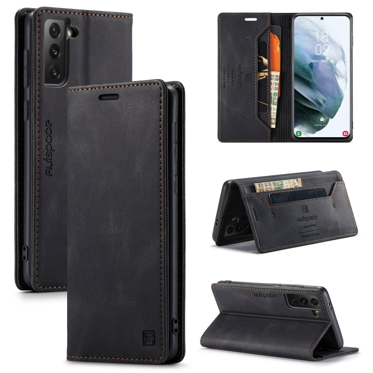 AutSpace A01 Retro Skin-feel Crazy Horse Tex...
