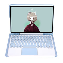 YT098B-A Funda de cuero con teclado Bluetoot...