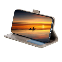 Funda de cuero con tapa horizontal con patró...
