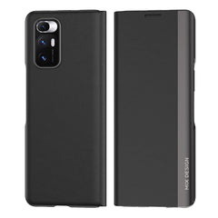 Estuche de cuero con tapa horizontal galvani...