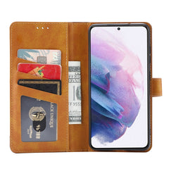 Estuche de cuero con tapa horizontal y cierr...