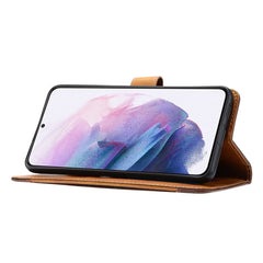 Estuche de cuero con tapa horizontal y cierr...