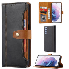 Estuche de cuero con tapa horizontal y cierr...