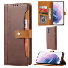 Estuche de cuero con tapa horizontal y cierr...