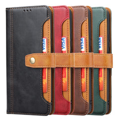 Estuche de cuero con tapa horizontal y cierr...
