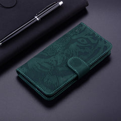 Tiger Embossing Pattern Funda de cuero con t...