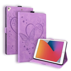 Love Butterfly Pattern Estuche de cuero con ...