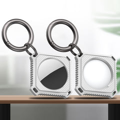Estuche de fibra de carbono de cuatro cuadrados para AirTag