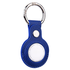 Estuche de cuero con textura Litchi con anillo para AirTag