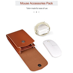 Bolsa de almacenamiento de accesorios digitales de cuero PU DY06