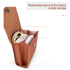 Bolsa de almacenamiento de accesorios digitales de cuero PU DY06