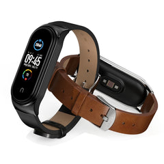 Para Xiaomi Mi Band 6 / 5 / 4 / 3 Correa de cuero