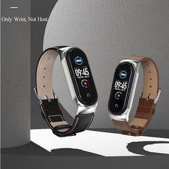 Para Xiaomi Mi Band 6 / 5 / 4 / 3 Correa de cuero