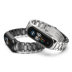 Para Xiaomi Mi Band 6 / 5 / 4 / 3 Correa de reloj de acero inoxidable