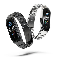 Para Xiaomi Mi Band 6 / 5 / 4 / 3 Correa de reloj de acero inoxidable