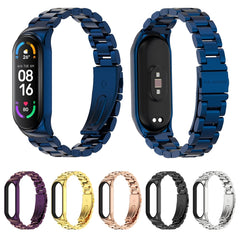 Para Xiaomi Mi Band 6 / 5 / 4 / 3 Correa de reloj de acero inoxidable
