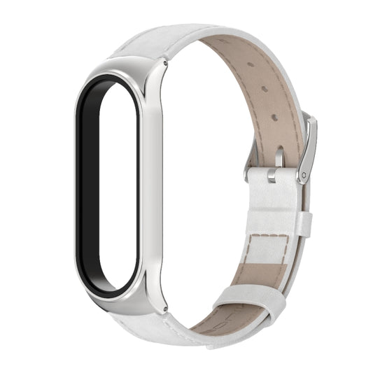 Para Xiaomi Mi Band 6 / 5 / 4 / 3 Correa de cuero de vaca