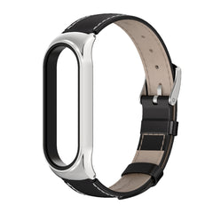 Para Xiaomi Mi Band 6 / 5 / 4 / 3 Correa de cuero de vaca