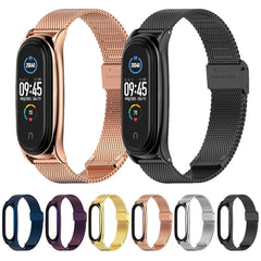 Para Xiaomi Mi Band 6 / 5 / 4 / 3 Correa de reloj de acero inoxidable