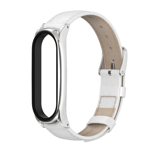 Para Xiaomi Mi Band 6 / 5 / 4 / 3 Correa de cuero de vaca