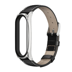 Para Xiaomi Mi Band 6 / 5 / 4 / 3 Correa de cuero de vaca