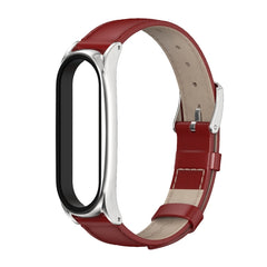 Para Xiaomi Mi Band 6 / 5 / 4 / 3 Correa de cuero de vaca