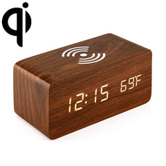 Reloj cargador inalámbrico creativo de madera KD8801