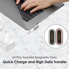 Adaptador macho tipo C magnético de 100 W tipo C hembra a 20 pines