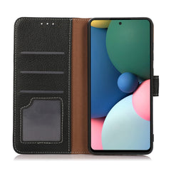 Estuche de cuero con tapa horizontal Litchi ...
