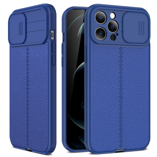 Litchi Texture Sliding Camshield Funda prote...