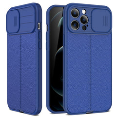 Litchi Texture Sliding Camshield Funda prote...