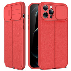 Litchi Texture Sliding Camshield Funda prote...
