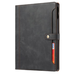 Estuche de cuero con tapa horizontal y cierr...