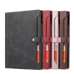 Estuche de cuero con tapa horizontal y cierr...