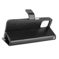 Estuche de cuero con tapa horizontal y textu...