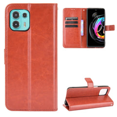 Estuche de cuero con tapa horizontal y textu...