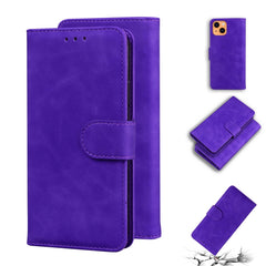 Skin Feel Pure Color Funda de cuero con tapa...