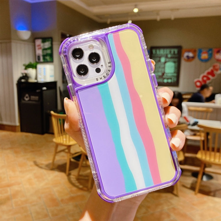 Estuche Rainbow TPU + PC Glass a prueba de g...