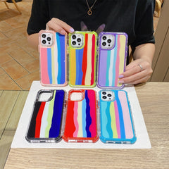 Estuche Rainbow TPU + PC Glass a prueba de g...