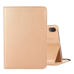 Estuche de cuero con tapa con textura Litchi...