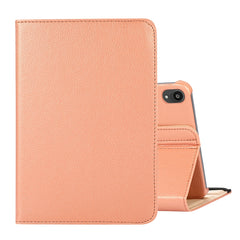 Estuche de cuero con tapa con textura Litchi...