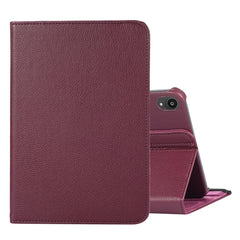 Estuche de cuero con tapa con textura Litchi...